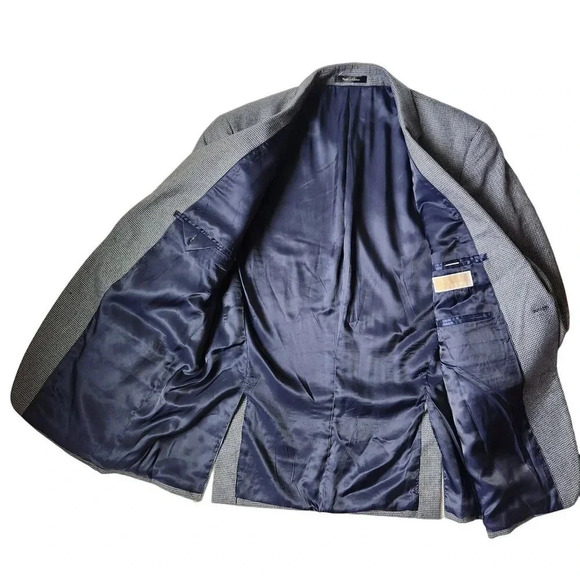 MICHAEL Michael Kors Houndstooth Two Button Blazer Sports Jacket Mens Size 42R - Picture 2 of 6